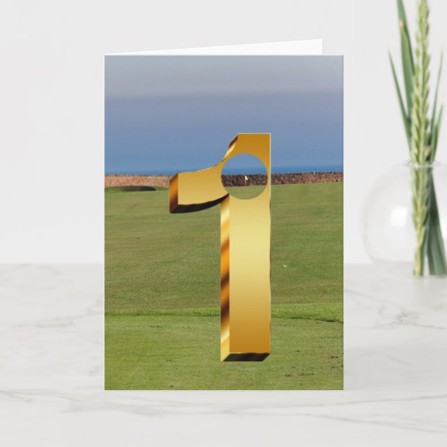 Cartão Golfe. Buraco num. (Frente)