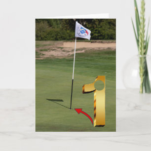 Cartão Golfe. Buraco num.