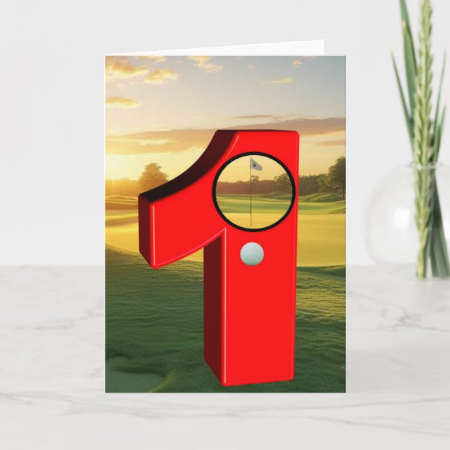 Cartão Golfe. Buraco num. (Frente)
