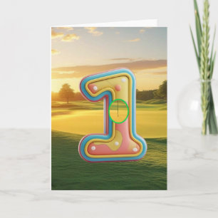 Cartão Golfe. Buraco num.