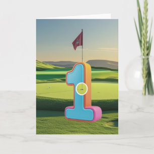 Cartão Golfe. Buraco num.