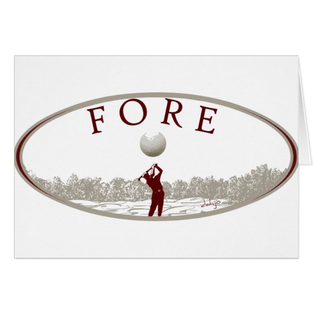 Cartão Golfe da Série Desportiva DAHJO (Frente Horizontal)