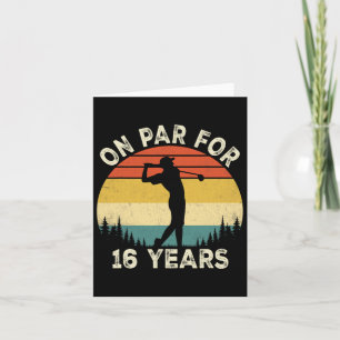 Cartão Golfe de 16 Anos de Nascimento Golfe de 16 Anos de