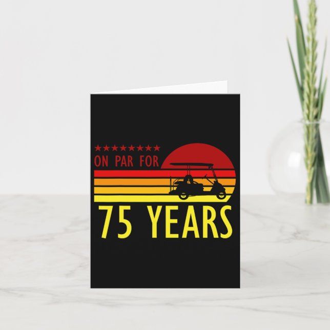 Cartão Golfe de 75 anos de aniversário Turing Golfe 75º B (Frente)