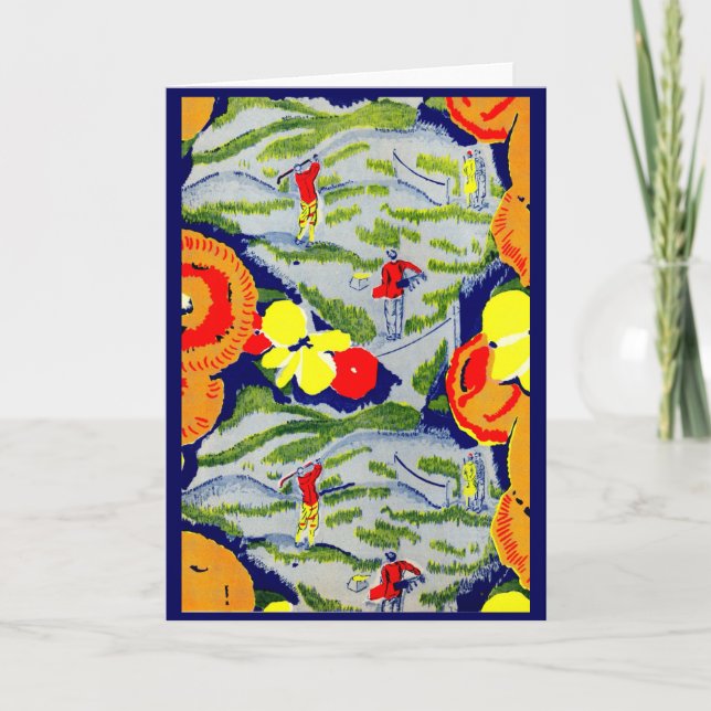 Cartão golfe e flores (Frente)