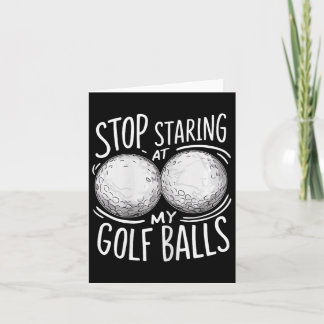 Cartão Golfe engraçado das mulheres dizendo para parar de