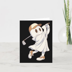 Cartão Golfe Engraçado Figurino Halloween Fantasma Jogand
