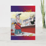 Cartão Golfing Greeting card for Dad<br><div class="desc">Goofy golfing greetings card for dad,  left blank inside for your own message</div>