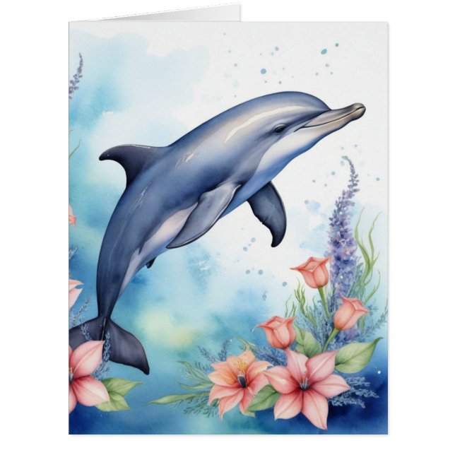 Cartão Golfinho-marinho (Frente)