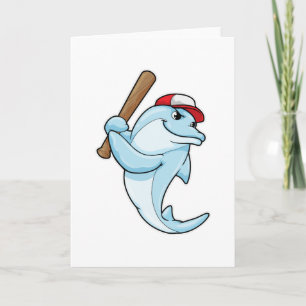 Cartão Golfinho no Baseball como Batsman