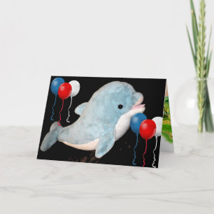 Cartão Golfinhos - Água do oceano mar Praia Destino da Pa