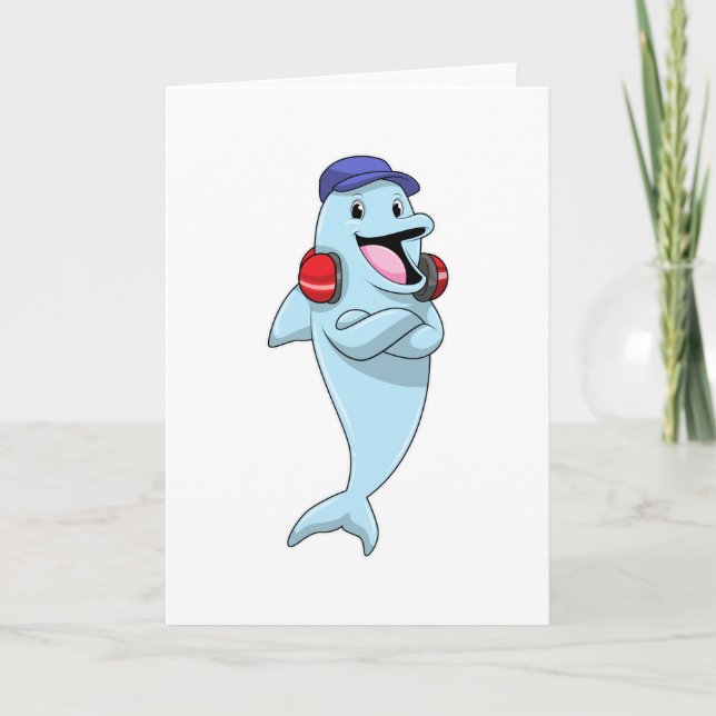 Cartão Golfinhos no Listen to Music (Frente)