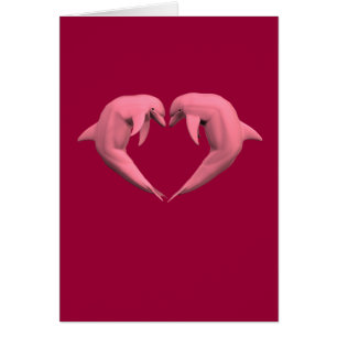 Cartão Golfinhos Rosa