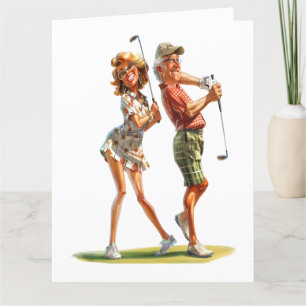 Cartão Golfistas de Mais velho sensoriais