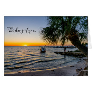 Cartão Golfo Breeze Flórida Pensamento Sunset De Você