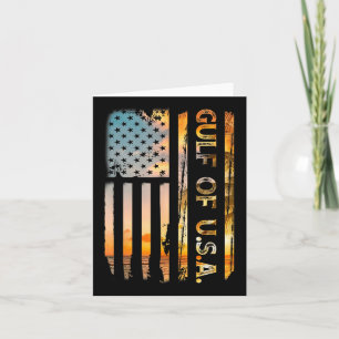 Cartão Golfo Da América 2025 Vintage American Flag Bea