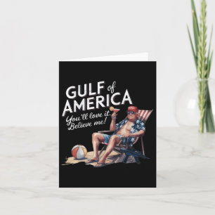 Cartão Golfo Da América Eua Funny Trump Usa Beach
