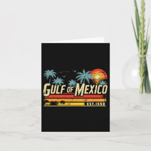Cartão Golfo Do México T Camiseiros Homens Vintage Golfo