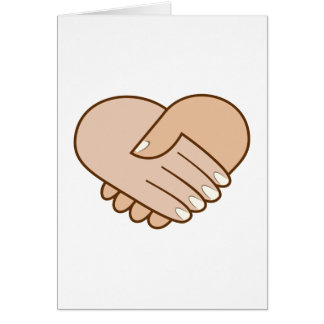 Cartão Golpe de mão coração handshake heart
