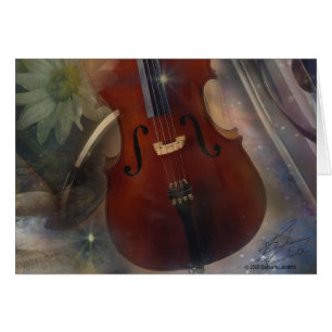 Cartão Golpeie uma corda com este design musical bonito