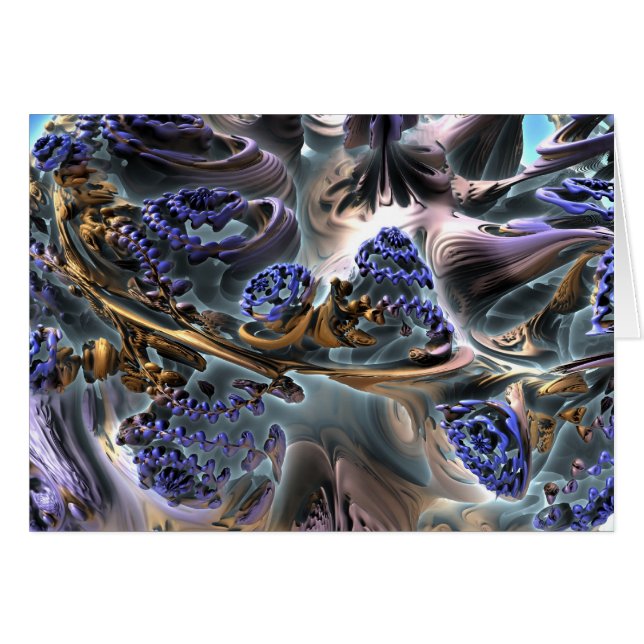 Cartão Goma de Goma de Arte Fractal (Frente Horizontal)