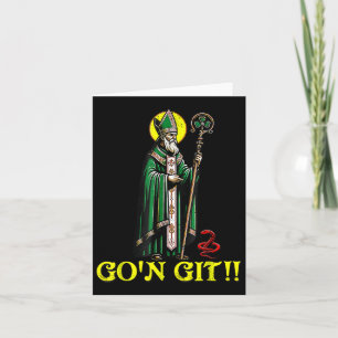 Cartão G'on Git Funny Dia de São Patrício Shamrock St Pat