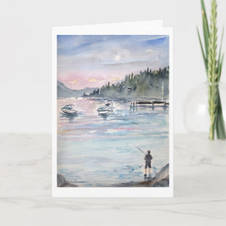 Cartão Gone Fishing! Happy Father's Day card