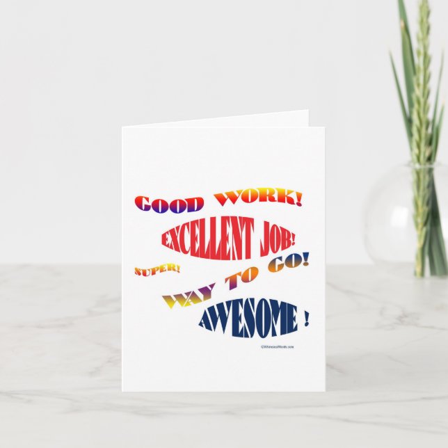 CARTÃO GOOD JOB NOTE CARD (Frente)