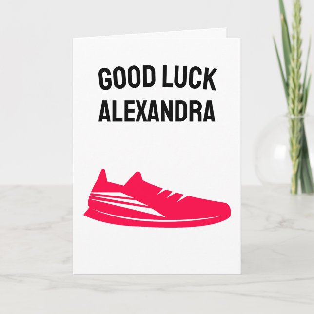 Cartão Good Luck 1st Marathon First Marathoner (Frente)