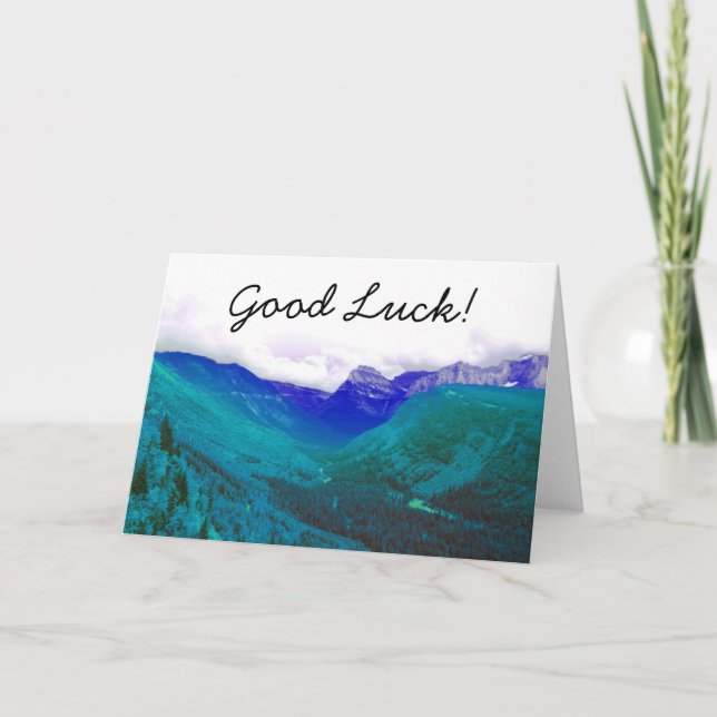 Cartão Good Luck Card - Glacier National Park Photograph (Frente)