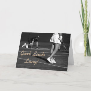 Cartão Good luck customisible tennis card