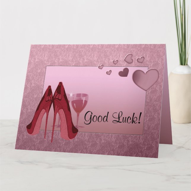 Cartão Good Luck from Us All Greeting Card (Frente)