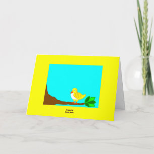 Cartão Good Morning Yellow Bird Greeting Card