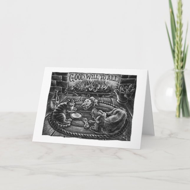 Cartão "Good Will to All" - Gerry O'Neill (Frente)