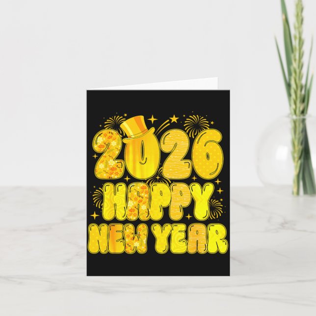 Cartão Goodbye 2025 Happy New Year 2026 Women Girl Kids  (Frente)