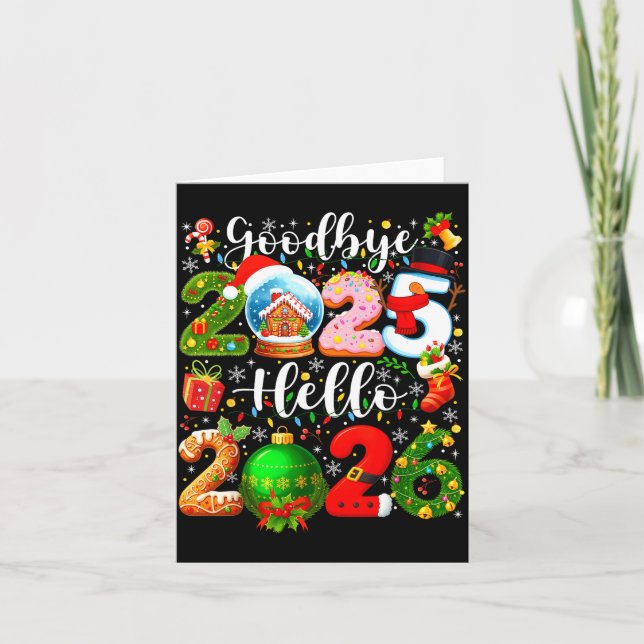 Cartão Goodbye 2025 Hello 2026 Happy New Year's Eve Chris (Frente)