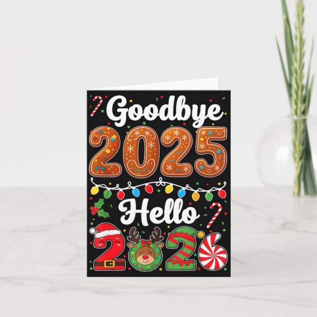 Cartão Goodbye 2025 Hello 2026 Happy New Year's Eve Chris (Frente)