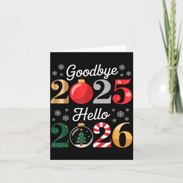 Cartão Goodbye 2025 Hello 2026 Happy New Year's Eve Chris (Frente)