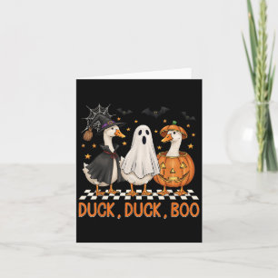 Cartão Goose Spooky Season Halloween Duck Boo Men Wo
