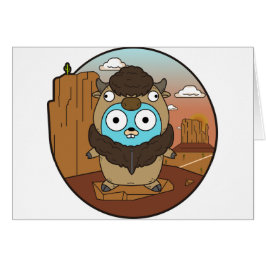 Cartão Gopher do búfalo no deserto