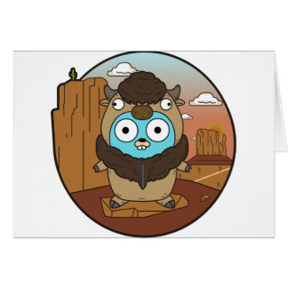 Cartão Gopher do búfalo no deserto