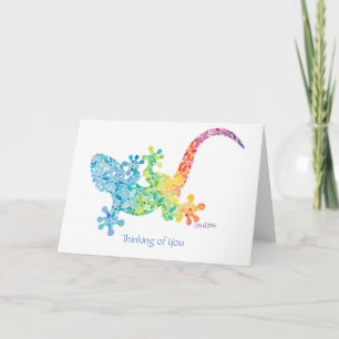 Cartão Gordie the Gecko Greeting Card by Sue Weidlich