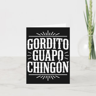 Cartão Gordinho bonito chingon engraçado ditado vintage o