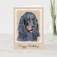 Gordon Setter Painting - Cute Original Dog Art