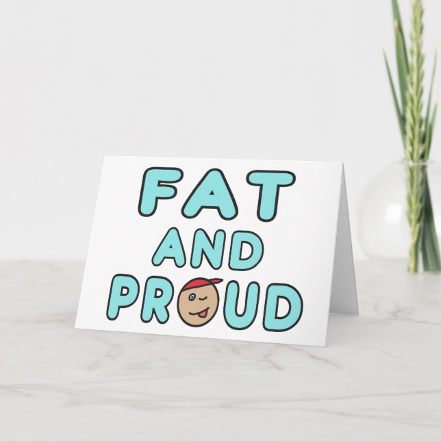 Cartão Gordura E Orgulho (Frente)