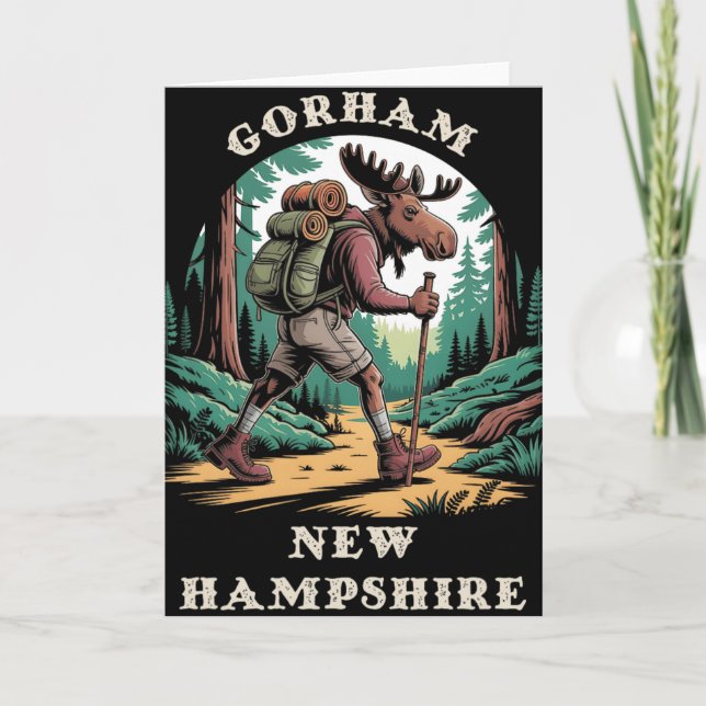 Cartão Gorham New Hampshire Nh Mountains Hiking Trail Moo (Frente)