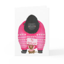 Gorila e saguão-de-ouro 'grande obrigado você'