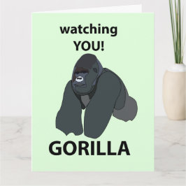 Cartão Gorilla A Ver-Te Gorilla Engraçado