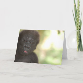 Cartão Gorilla Baby Blank Note Card