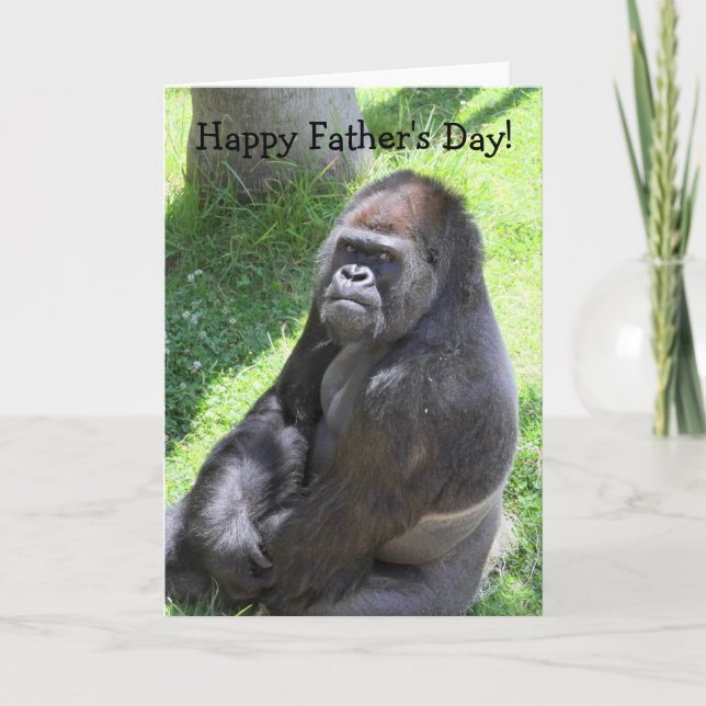 Cartão Gorilla Father's Day Card (Frente)